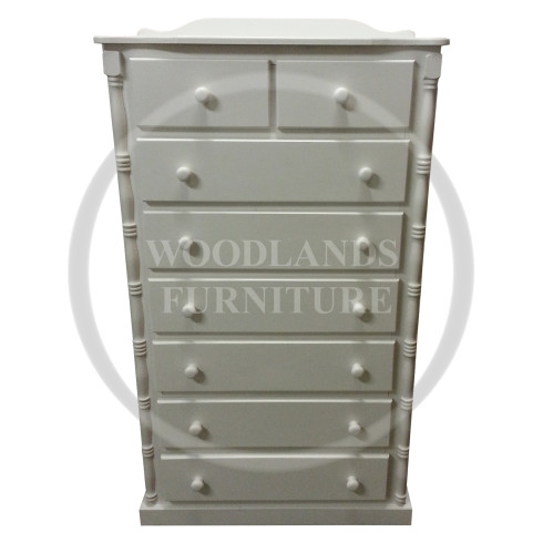 DIANA SOLID PINE  2 + 6 DRAWER CHEST IN IVORY