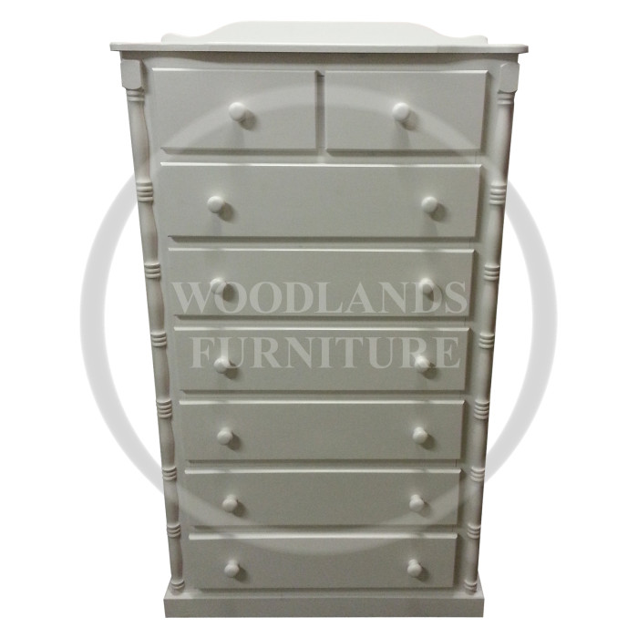 DIANA SOLID PINE 2 + 6 DRAWER CHEST IN IVORY DIANA SOLID PINE 2 + 6 DRAWER CHEST IN IVORY