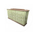 DIANA COUNTRY 12 DRAWER CHEST IN APPLE GREEN / MEDIUM OAK