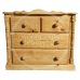 UK Handmade Solid Pine 2+2 Drawer 90cm Wide Chest of Drawers - Diana Antique Wax (Made to Measure)