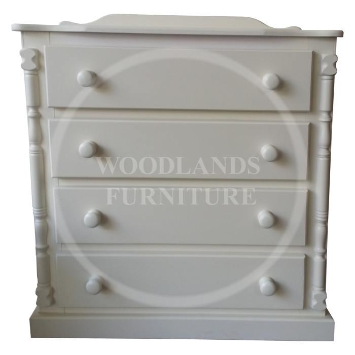 DIANA SOLID PINE 4 DRAWER CHEST IN IVORY DIANA SOLID PINE 4 DRAWER CHEST IN IVORY