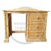 Handmade in England Diana Solid Pine 3 Drawer Dressing Table in Natural Polished
