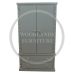 Handmade in the UK Solid Pine 2 Drawer Shelved 100cm Wide Wardrobe - Diana Grey (Made to Measure)