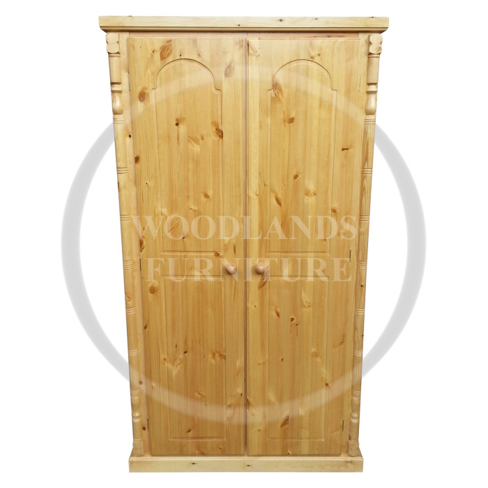DIANA SOLID PINE 2 DOOR FULL HANGING WARDROBEIN ANTIQUE WAX DIANA SOLID PINE 2 DOOR FULL HANGING WARDROBEIN ANTIQUE WAX