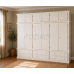 Handmade in the UK Solid Pine 6 Door 6 Drawer 288cm Wide Wardrobe with Top Box - Diana Ivory (Made to Measure)