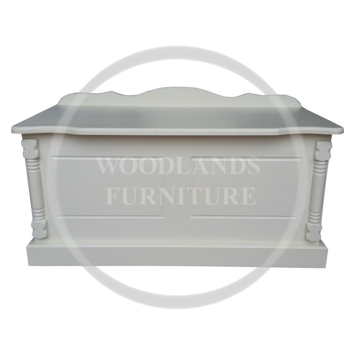 DIANA SOLID PINE OTTOMAN STORAGE BOX IN IVORY
