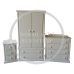 UK Handmade Solid Pine 3 Piece Bedroom Furniture Set - Diana Ivory (Custom Finish Options)