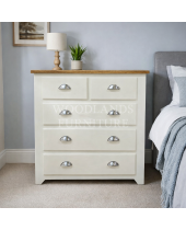 FARMHOUSE 2+3 DRAWER CHEST OF DRAWERS IN IVORY