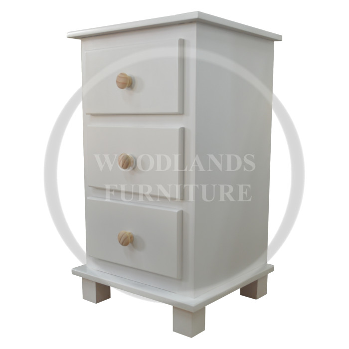 FLORIDA 3 DRAWER BEDSIDE CABINET IN IVORY FLORIDA 3 DRAWER BEDSIDE CABINET IN IVORY