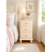 3 Drawer Bedside Table - Florida Ivory - Fully Assembled | Handmade in England