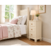 3 Drawer Bedside Table - Florida Ivory - Fully Assembled | Handmade in England
