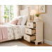 3 Drawer Bedside Table - Florida Ivory - Fully Assembled | Handmade in England