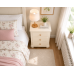 3 Drawer Bedside Table - Florida Ivory - Fully Assembled | Handmade in England