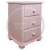 FLORIDA 3 DRAWER BEDSIDE CABINET IN PINK
