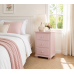 Handmade in England Florida 3 Drawer Bedside Cabinet in Pink - Fully Assembled