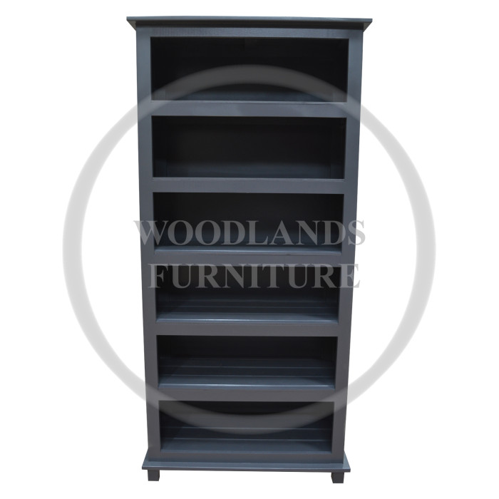 FLORIDA 5 SHELVED BOOKCASE IN DARK GREY FLORIDA 5 SHELVED BOOKCASE IN DARK GREY