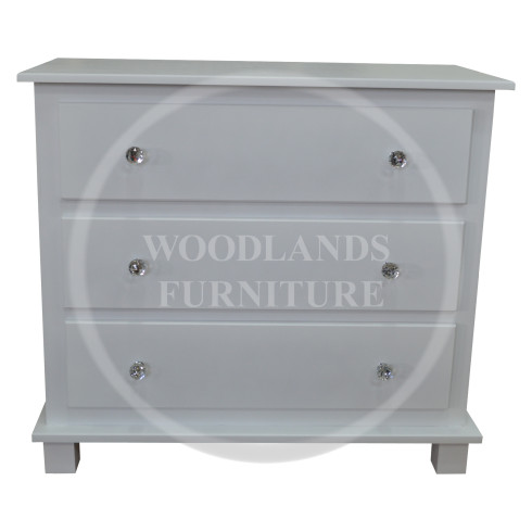 FLORIDA 3 DRAWER CHEST IN WHITE