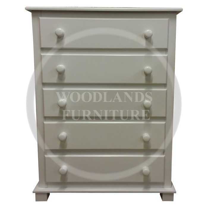 FLORIDA 5 DRAWER CHEST IN IVORY FLORIDA 5 DRAWER CHEST IN IVORY