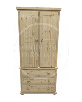 FLORIDA GENTS SOLID PINE 3 DRAWER WARDROBE IN NATURAL POLISHED