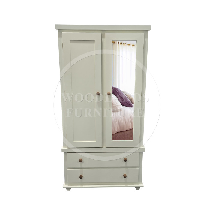 FLORIDA MIRRORED 2 DRAWER WARDROBE- GALAXY DOOR IN IVORY FLORIDA MIRRORED 2 DRAWER WARDROBE- GALAXY DOOR IN IVORY