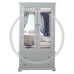 Handmade in the UK Double Mirrored 2 Drawer Wardrobe - Florida White (Made to Measure)