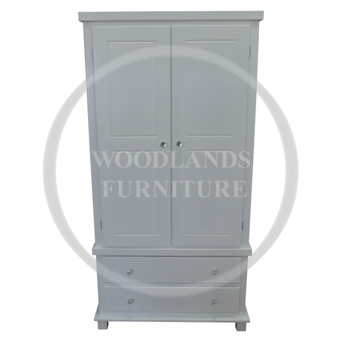 FLORIDA 2 DRAWER WARDROBE IN WHITE FLORIDA 2 DRAWER WARDROBE IN WHITE