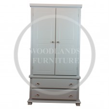 FLORIDA GENTS 2 DRAWER WARDROBE IN WHITE