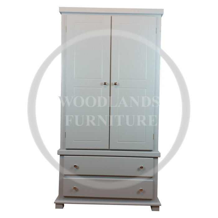 FLORIDA GENTS 2 DRAWER WARDROBE IN WHITE FLORIDA GENTS 2 DRAWER WARDROBE IN WHITE