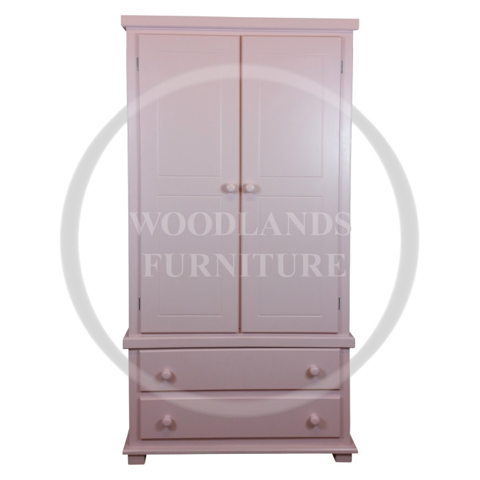 FLORIDA 2 DRAWER WARDROBE IN PINK FLORIDA 2 DRAWER WARDROBE IN PINK