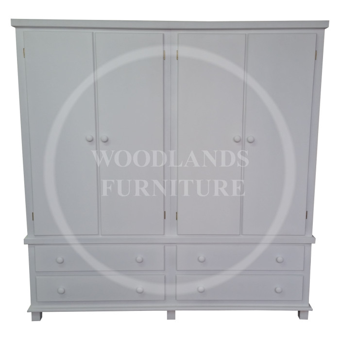 FLORIDA 4 DOOR 4 DRAWER WARDROBE IN WHITE FLORIDA 4 DOOR 4 DRAWER WARDROBE IN WHITE