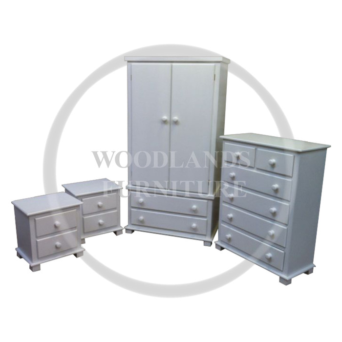 FLORIDA 4 PIECE BEDROOM SET IN WHITE FLORIDA 4 PIECE BEDROOM SET IN WHITE