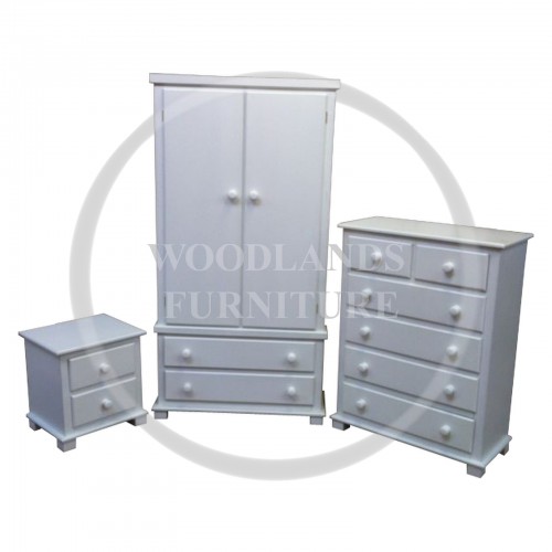 HAND MADE FLORIDA WHITE BEDROOM SET (NO FLAT PACKS)