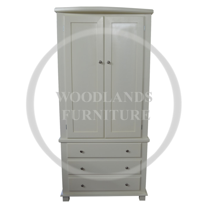 GALAXY FLORIDA GENTS 3 DRAWER WARDROBE IN WHITE