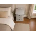UK Handmade 3 Drawer 50cm Wide Bedside Table - Galaxy White - Fully Assembled (Bespoke Sizes)