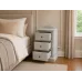 UK Handmade 3 Drawer 50cm Wide Bedside Table - Galaxy White - Fully Assembled (Bespoke Sizes)