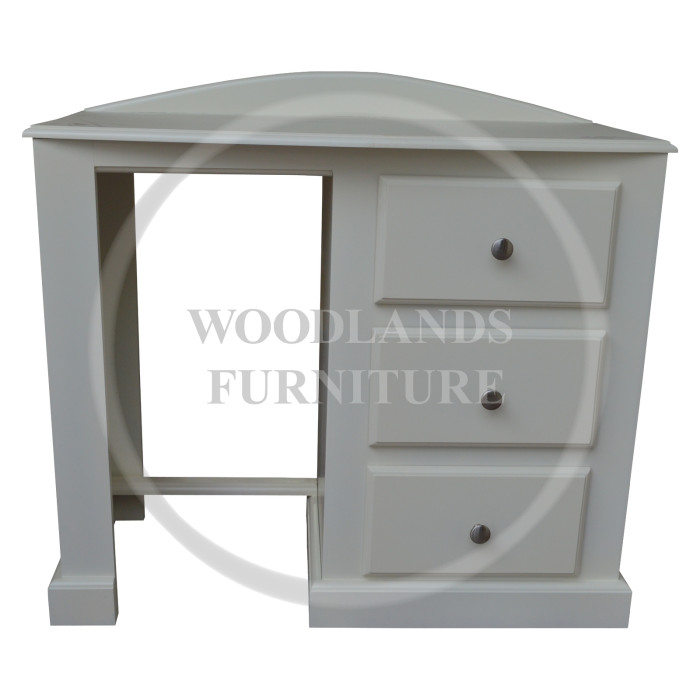 GALAXY 3 DRAWER OFFICE DESK IN WHITE