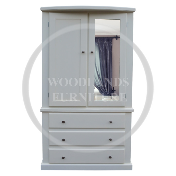 GALAXY GENTS 3 DRAWER MIRRORED WARDROBE IN WHITE GALAXY GENTS 3 DRAWER MIRRORED WARDROBE IN WHITE