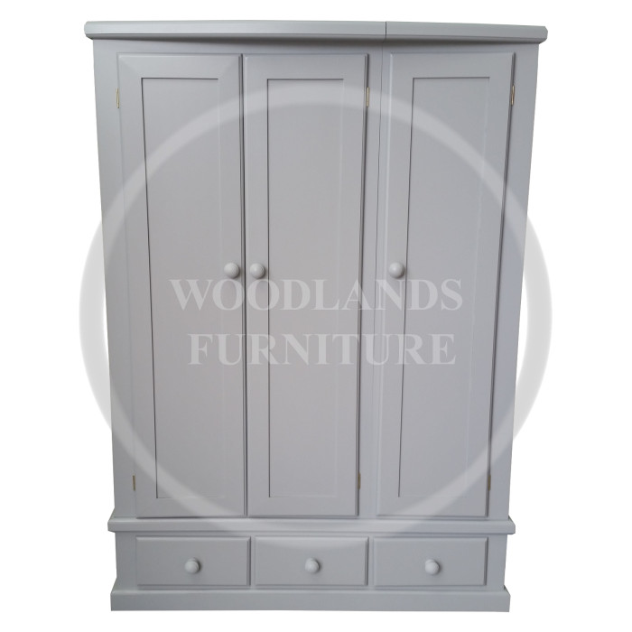 GALAXY TRIPLE 3 DRAWER WARDROBE IN GREY GALAXY TRIPLE 3 DRAWER WARDROBE IN GREY