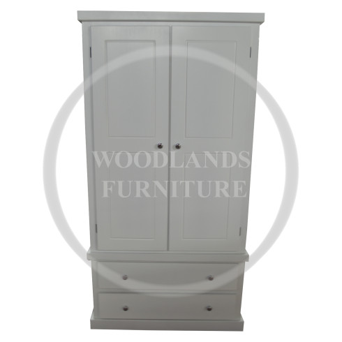 DEWSBURY JUNIOR 2 DRAWER WARDROBE IN WHITE