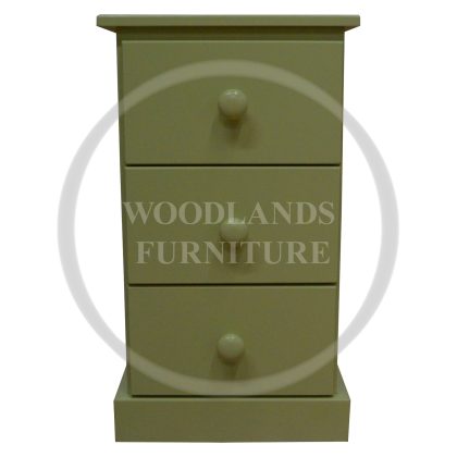 Kiddies 3 Drawer Bedside In Apple Green