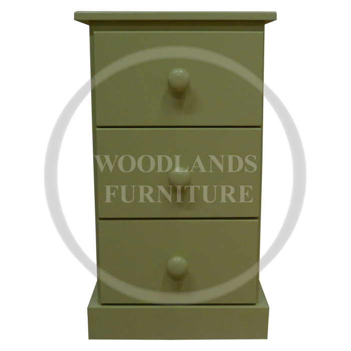 KIDDIES 3 DRAWER BEDSIDE IN APPLE GREEN KIDDIES 3 DRAWER BEDSIDE IN APPLE GREEN