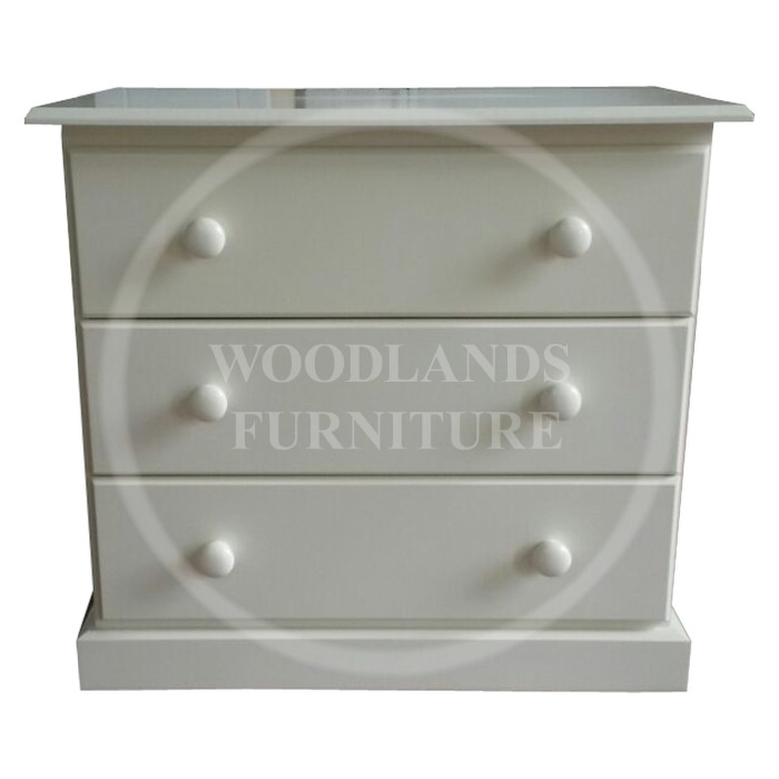 KIDDIES 3 DRAWER CHEST IN IVORY KIDDIES 3 DRAWER CHEST IN IVORY