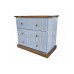 COUNTRY KIDDIES 3 CHEST OF DRAWERS IN SKY BLUE WITH MEDIUM OAK 