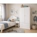 Handmade in England Kiddies 2 Door 2 Drawer Wardrobe in White- Design Doors