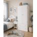 Handmade in England Kiddies 2 Door 2 Drawer Wardrobe in White- Design Doors