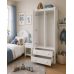 Handmade in England Kiddies 2 Door 2 Drawer Wardrobe in White- Design Doors