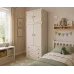 Handmade in England Kiddies 3 Drawer Wardrobe Shelved with Topbox in Ivory
