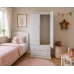 Handmade in England Kiddies 2 Door 2 Drawer Wardrobe in White-Plain Doors