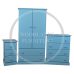 Handmade in England Kiddies 3 Piece Bedroom Set in Blue
