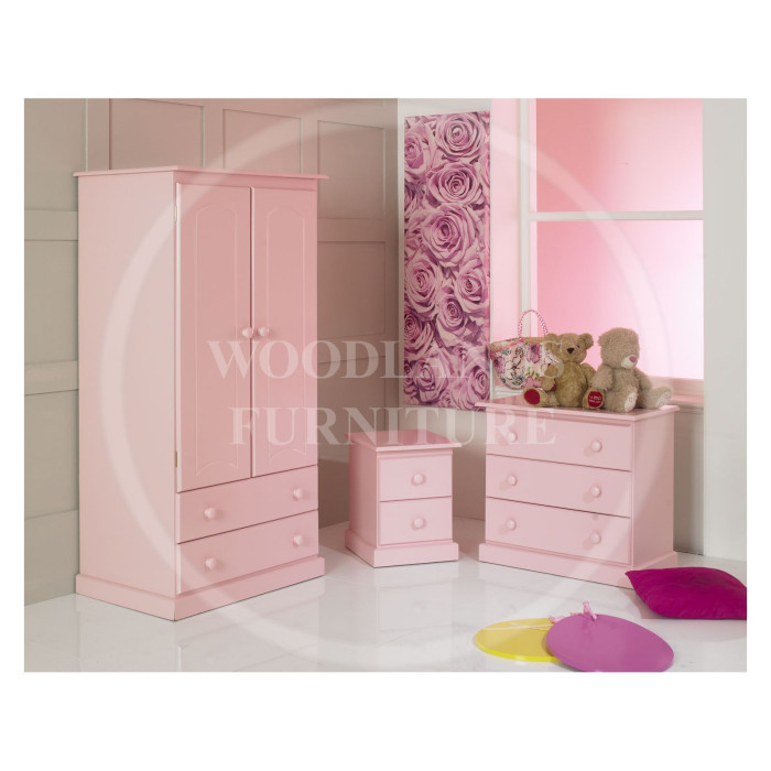 KIDDIES 3 PIECE BEDROOM SET IN PINK KIDDIES 3 PIECE BEDROOM SET IN PINK